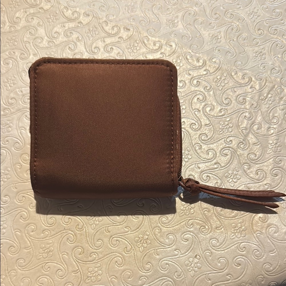 Vera Bradley Brown Nylon small zip-around wallet